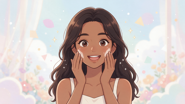 Cheerful skincare beginner with fresh healthy skin