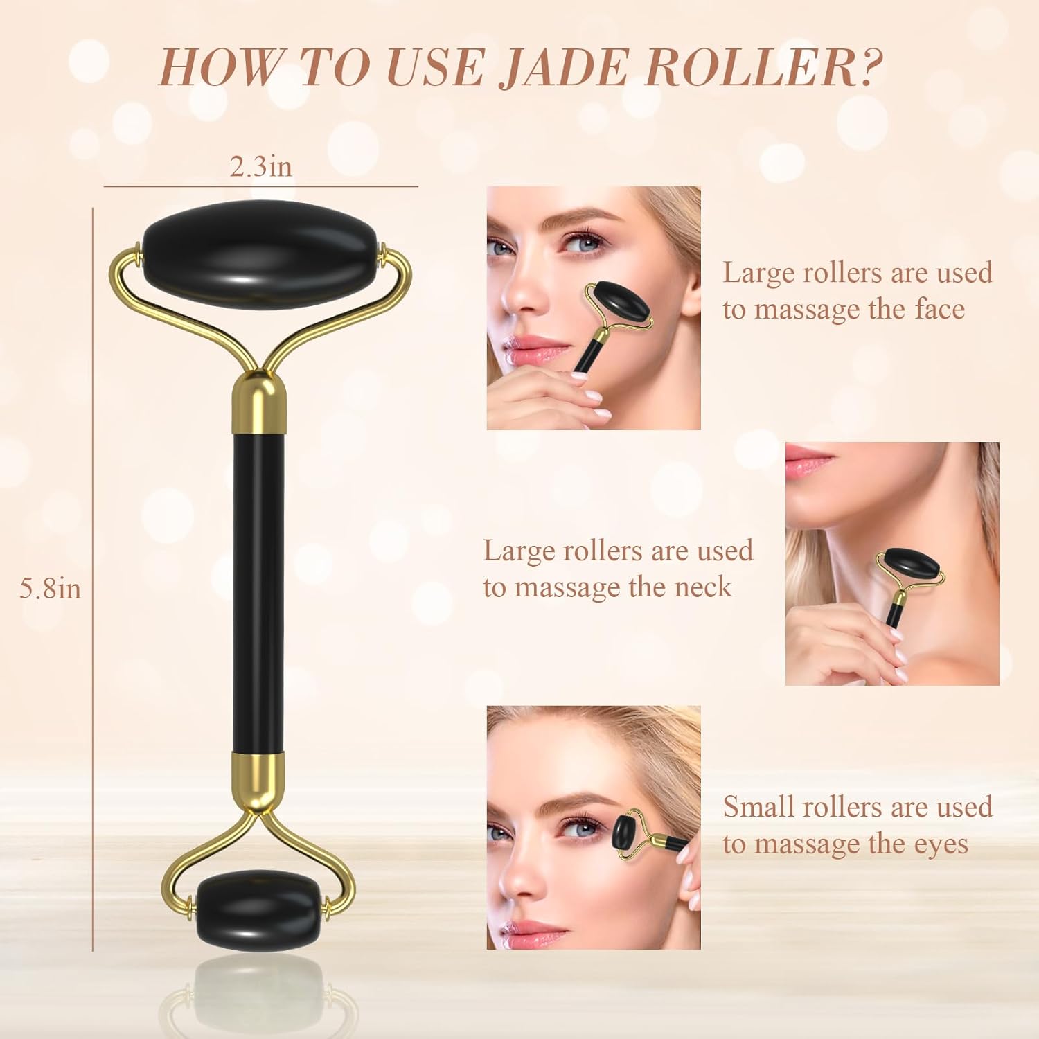 NEWGO Jade Facial Roller - ORION XO Exclusive