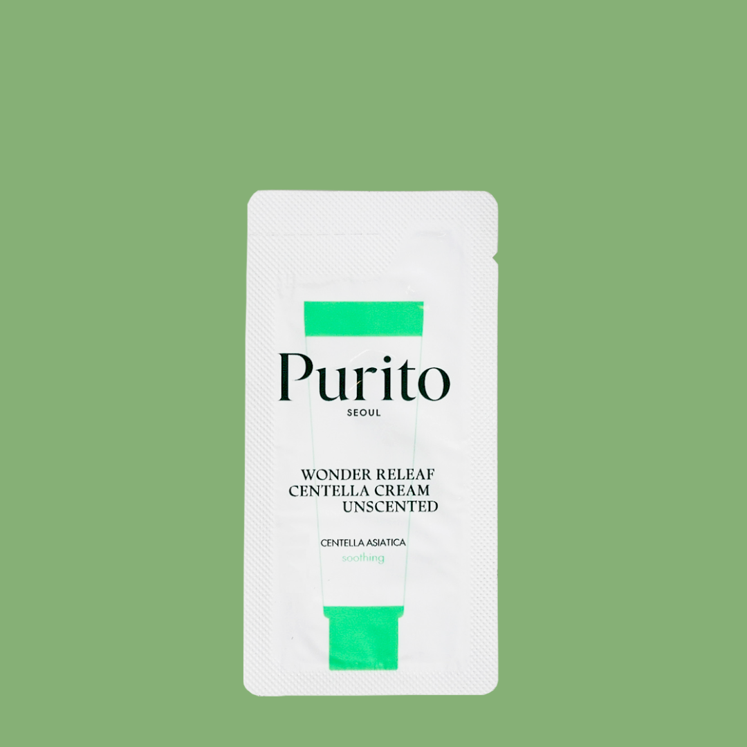 PURITO SEOUL Wonder Releaf Centella Cream Unscented 1ml (Pouch Sample) - ORION XO Exclusive