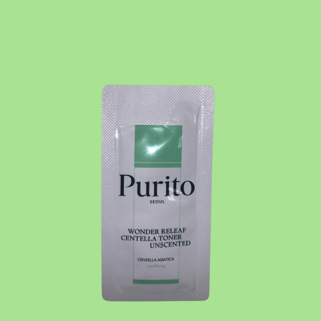 PURITO SEOUL Wonder Releaf Centella Toner Unscented 1ml (Pouch Sample) - ORION XO Exclusive