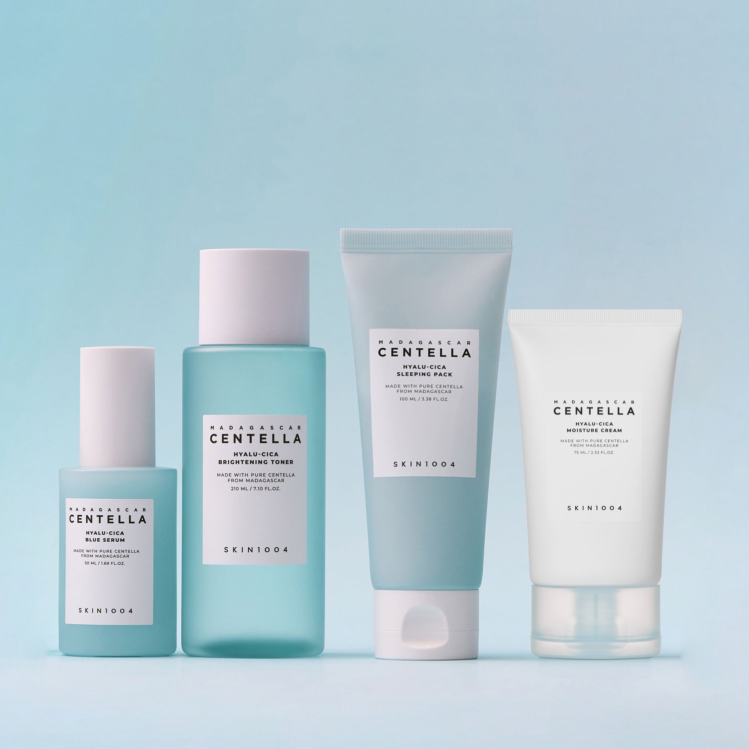 SKIN1004 Hyalu-Cica Routine for Dehydrated Dry and Dull Skin (With Sleeping Mask) - ORION XO Exclusive