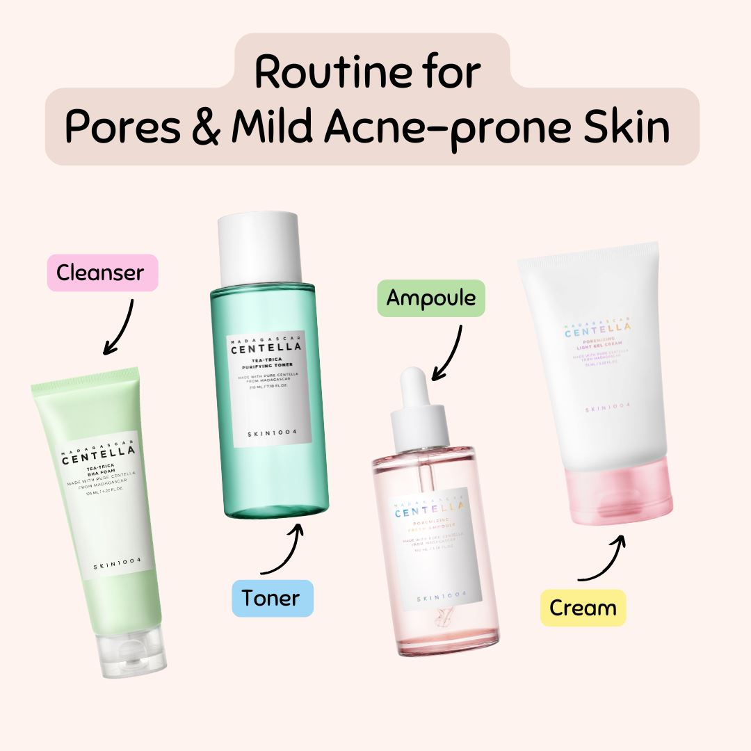 SKIN1004 Routine for Pores and Mild Acne Prone Skin - ORION XO Exclusive