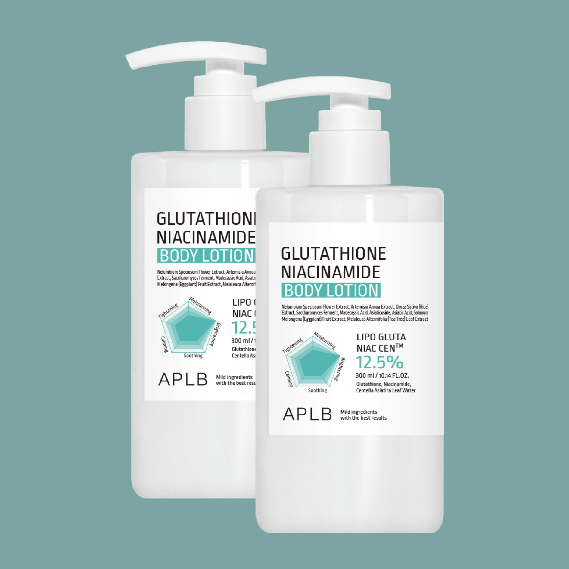 APLB Glutathione Niacinamide Body Lotion 300ml Duo Pack