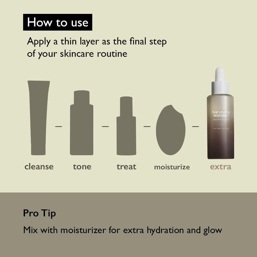Haruharu WONDER Black Rice Facial Oil-30ml - ORION XO Exclusive
