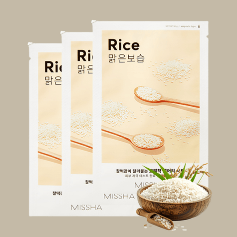 MISSHA Airy Fit Sheet Mask Rice (Pack of 3) Missha Skin Care