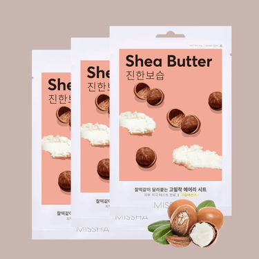 MISSHA Airy Fit Sheet Mask Shea Butter (Pack of 3) Missha Skin Care