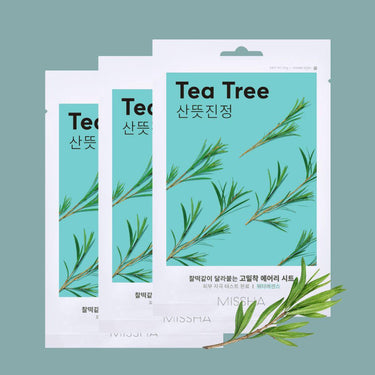 MISSHA Airy Fit Sheet Mask Tea Tree (Pack of 3) Missha Skin Care