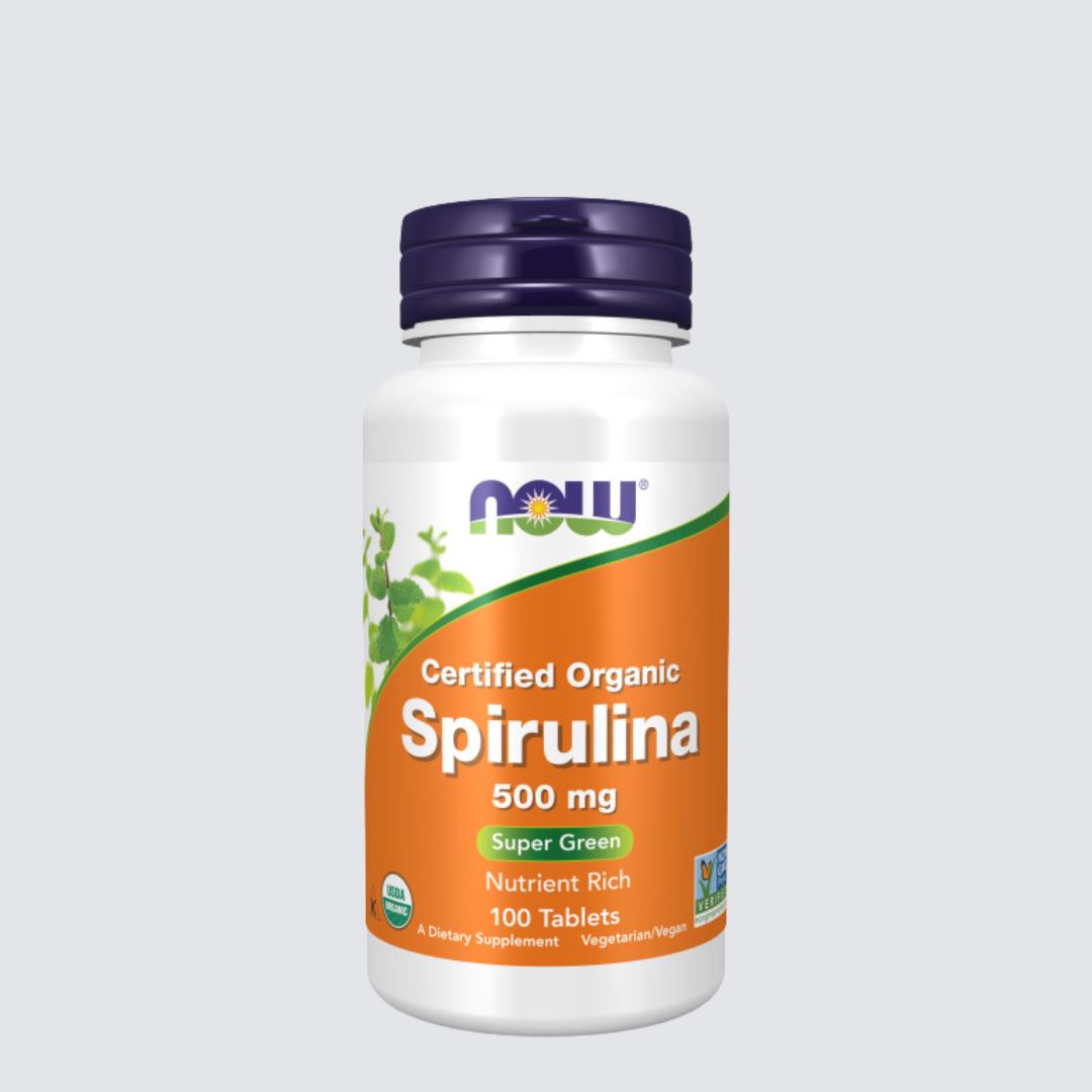 NOW Supplements, Organic Spirulina 500 mg with Vitamins, Minerals and GLA (Gamma-Linolenic Acid), 100 Tablets Vitamins &amp; Supplements NOW ORION XO Sri Lanka