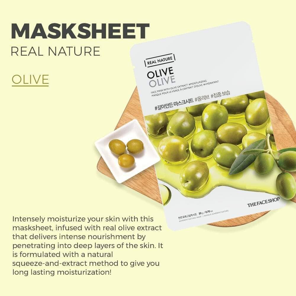 ***SALE*** THE FACE SHOP Real Nature Olive Face Mask 20g ***EXP ON 2024-07-26*** Skin Care The Face Shop ORION XO Sri Lanka