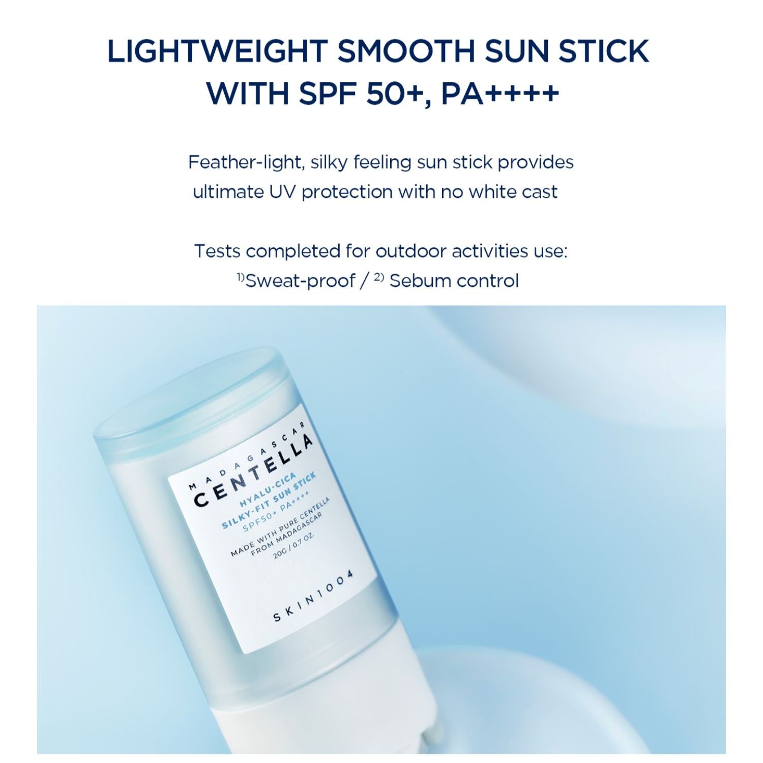 SKIN1004 Madagascar Centella Hyalu-Cica Silky Fit Sun Stick SPF 50+ PA++++ - ORION XO Exclusive