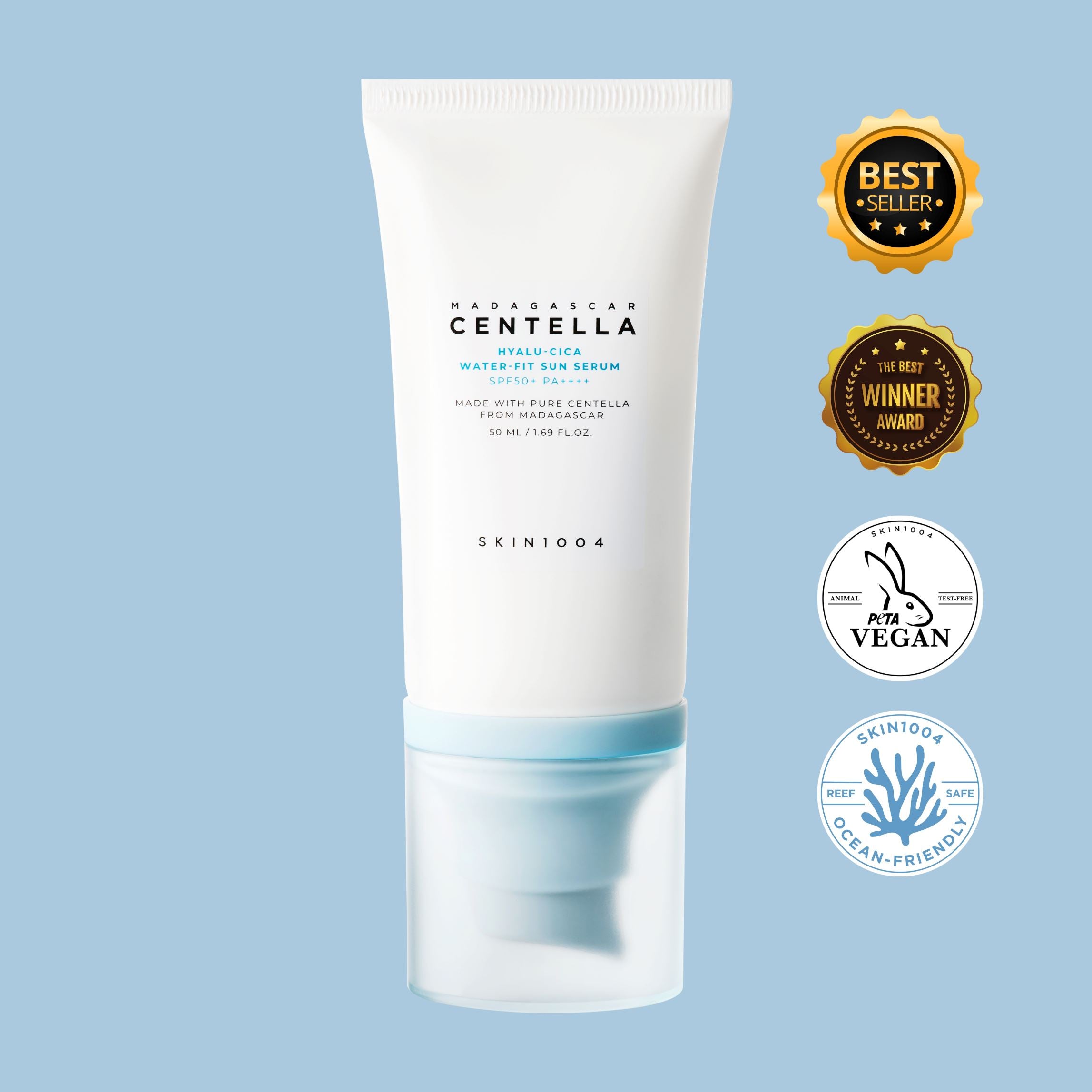 SKIN1004 Madagascar Centella Hyalu-Cica Water-fit Sun Serum SPF50+ PA++++ 50ml - ORION XO Exclusive