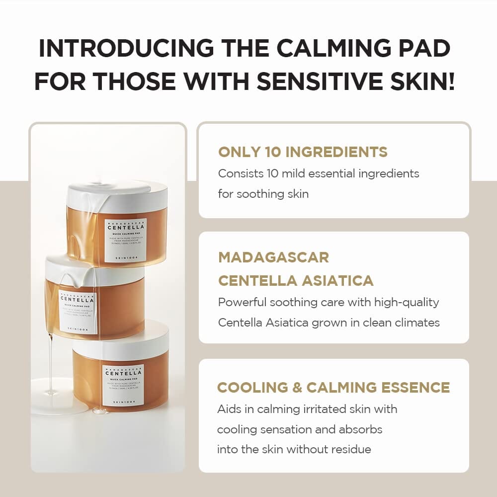 SKIN1004 Madagascar Centella Quick Calming Toner Pad 130ml - ORION XO Exclusive