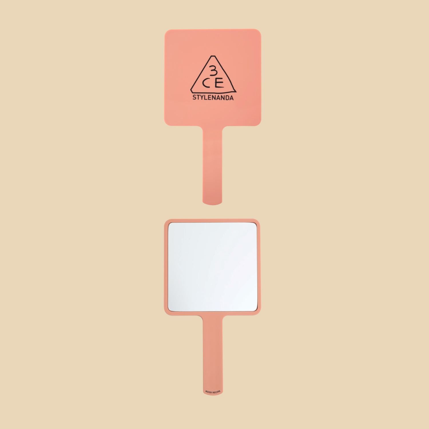 3CE Mood Recipe Square Hand Mirror Rose Beige - ORION XO Exclusive