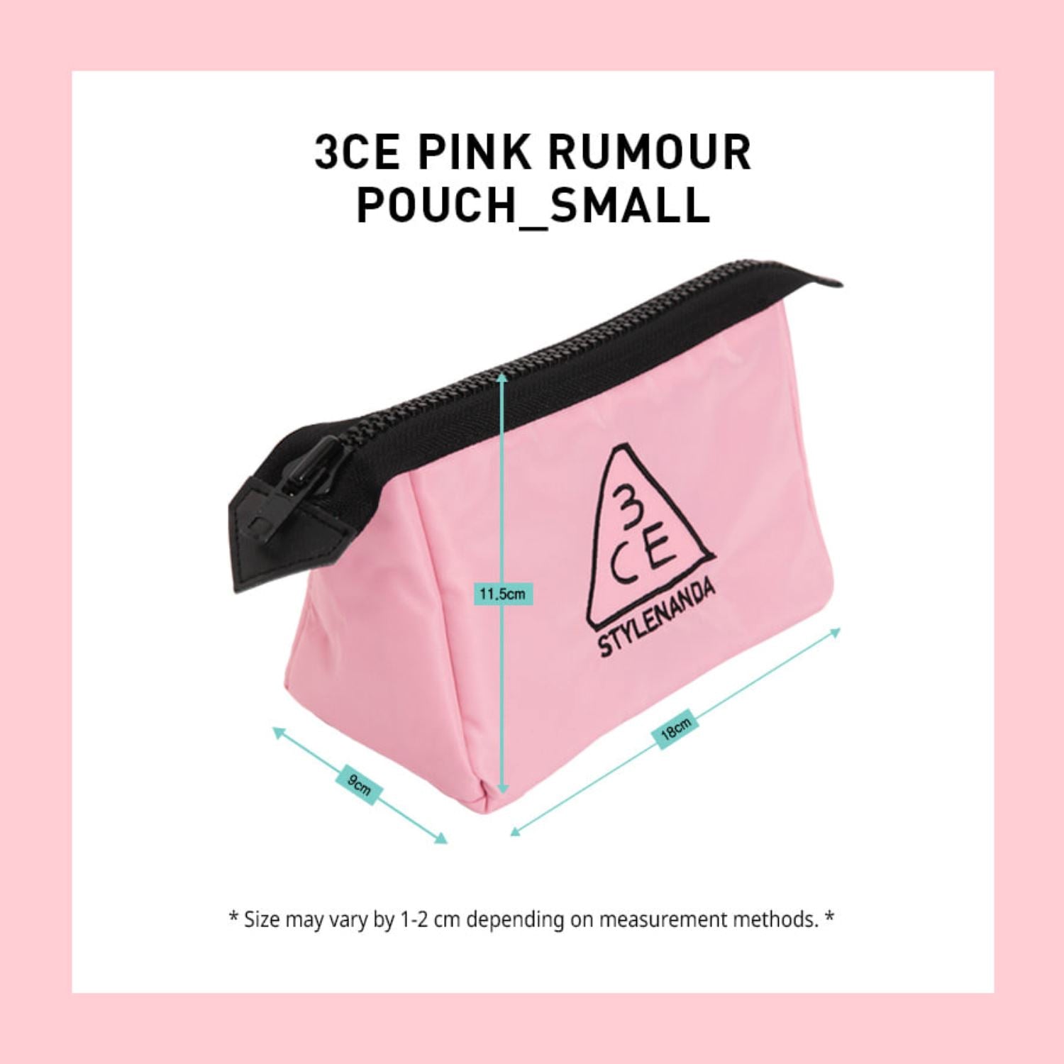 3CE Small Pouch Pink Rumour Small Size - ORION XO Exclusive