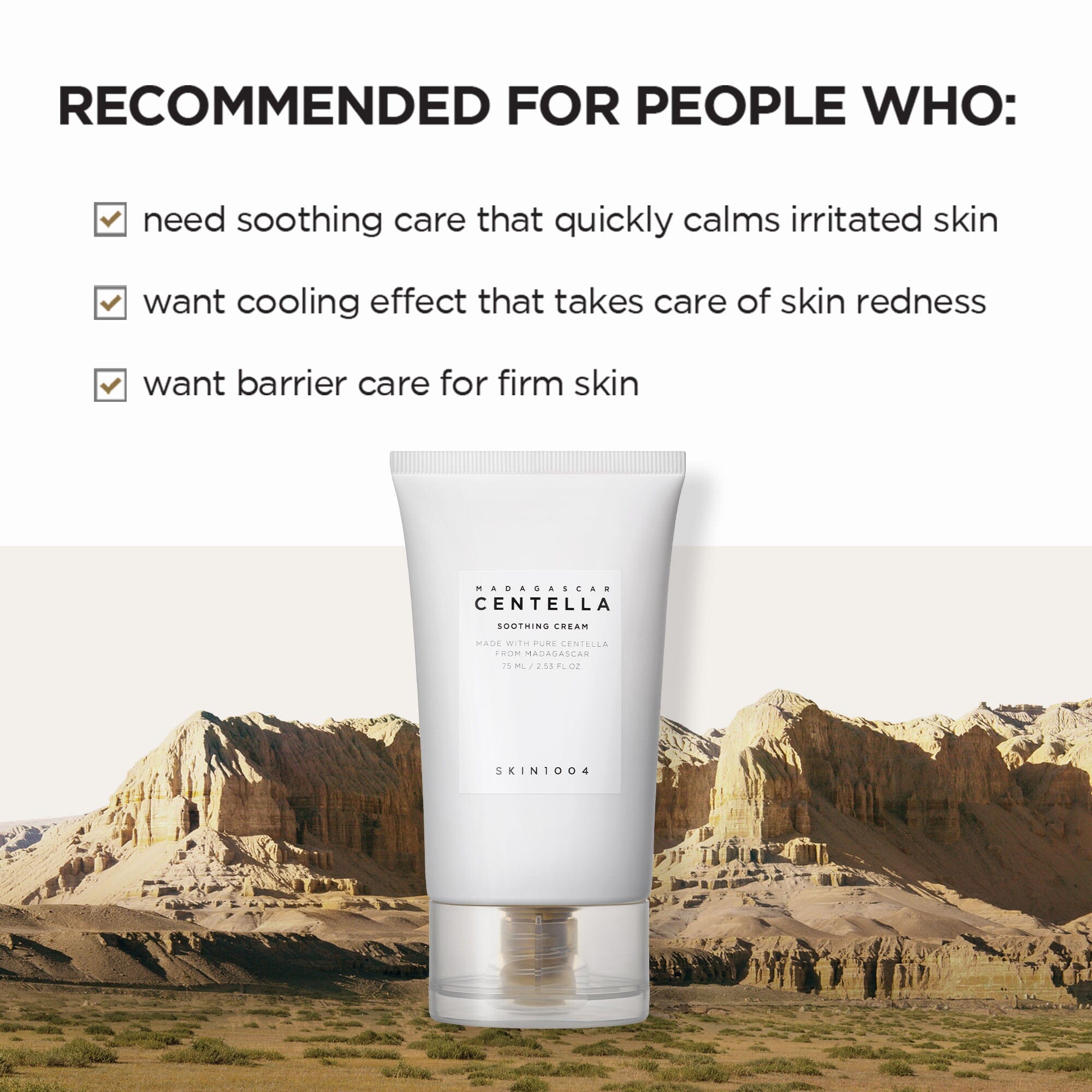 SKIN1004 Madagascar Centella Soothing Cream 75ml - ORION XO Exclusive