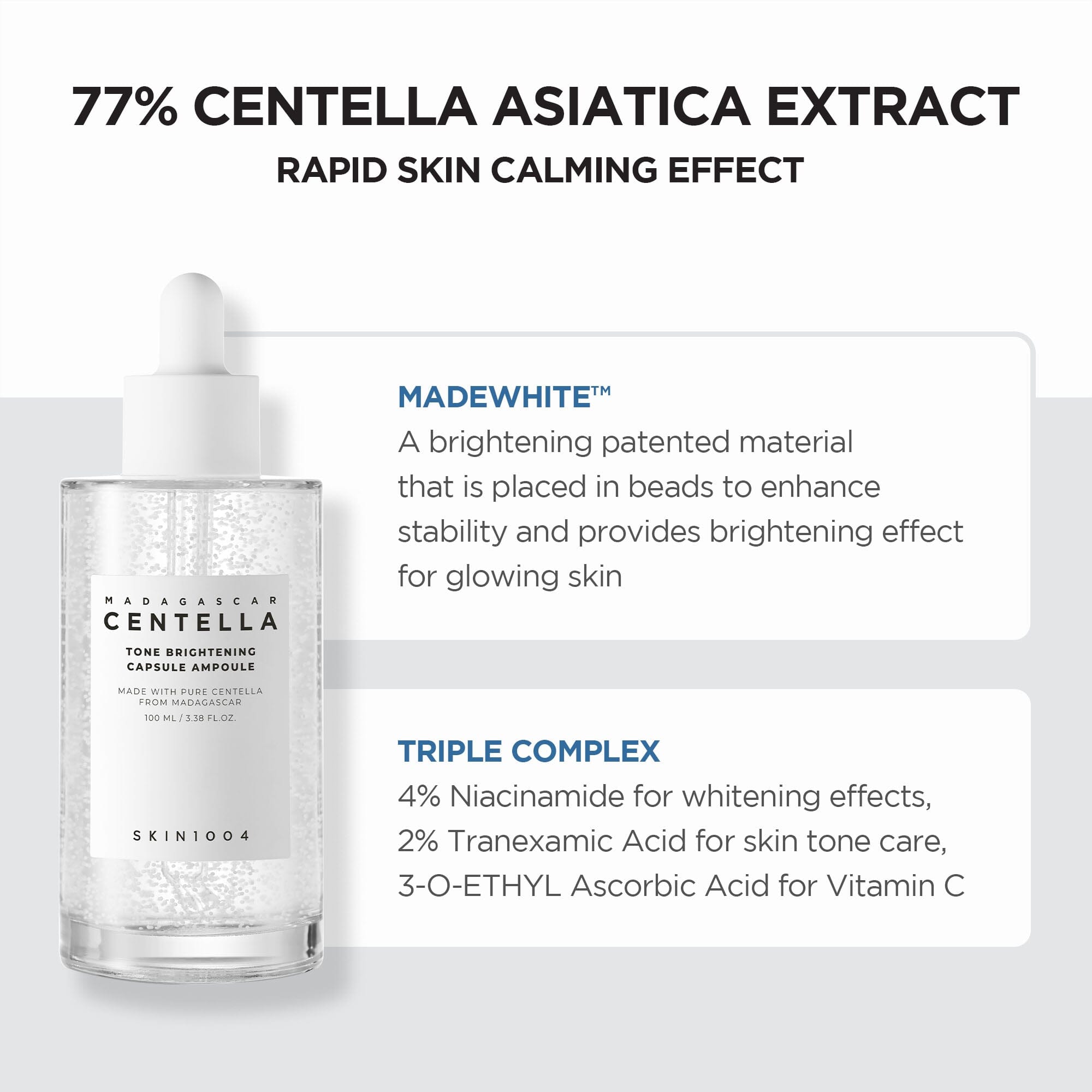 SKIN1004 Madagascar Centella Tone Brightening Capsule Ampoule (Mini) 30ml - ORION XO Exclusive