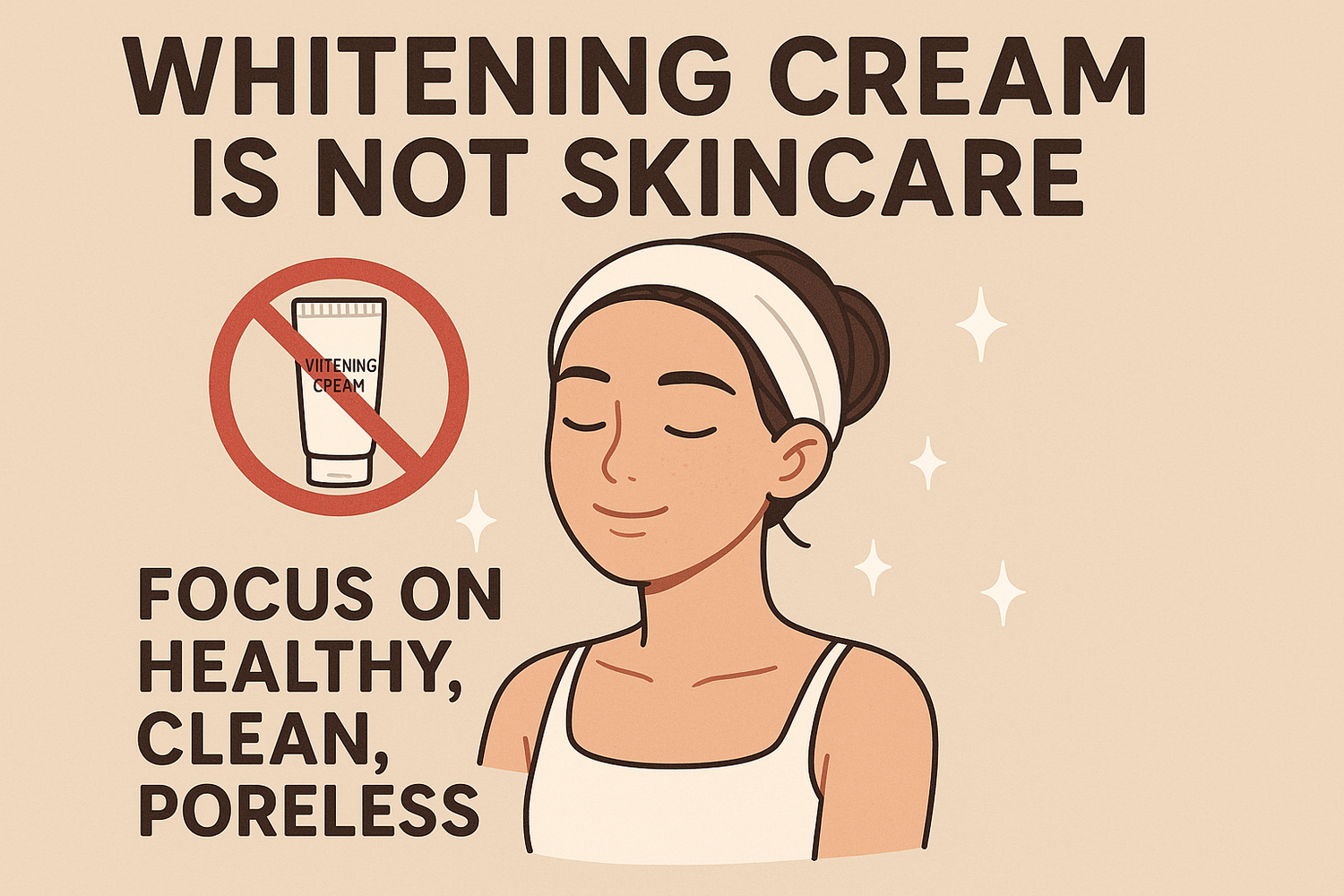 Whitening Cream Is Not Skincare: Focus on Healthy, Clean, Poreless Skin
