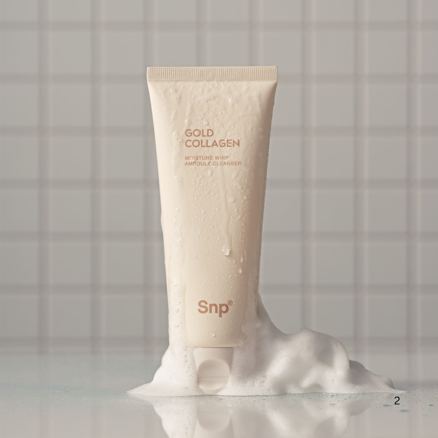 SNP Premium Gold Collagen Moisture Whip Ampoule Cleanser 150ml