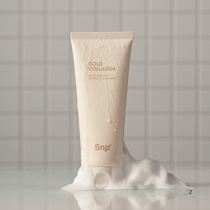 SNP Premium Gold Collagen Moisture Whip Ampoule Cleanser 150ml