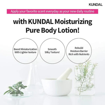 KUNDAL Honey &amp; Macadamia Pure Natural Moisturizing Refreshing Body Lotion Baby Powder 500ml
