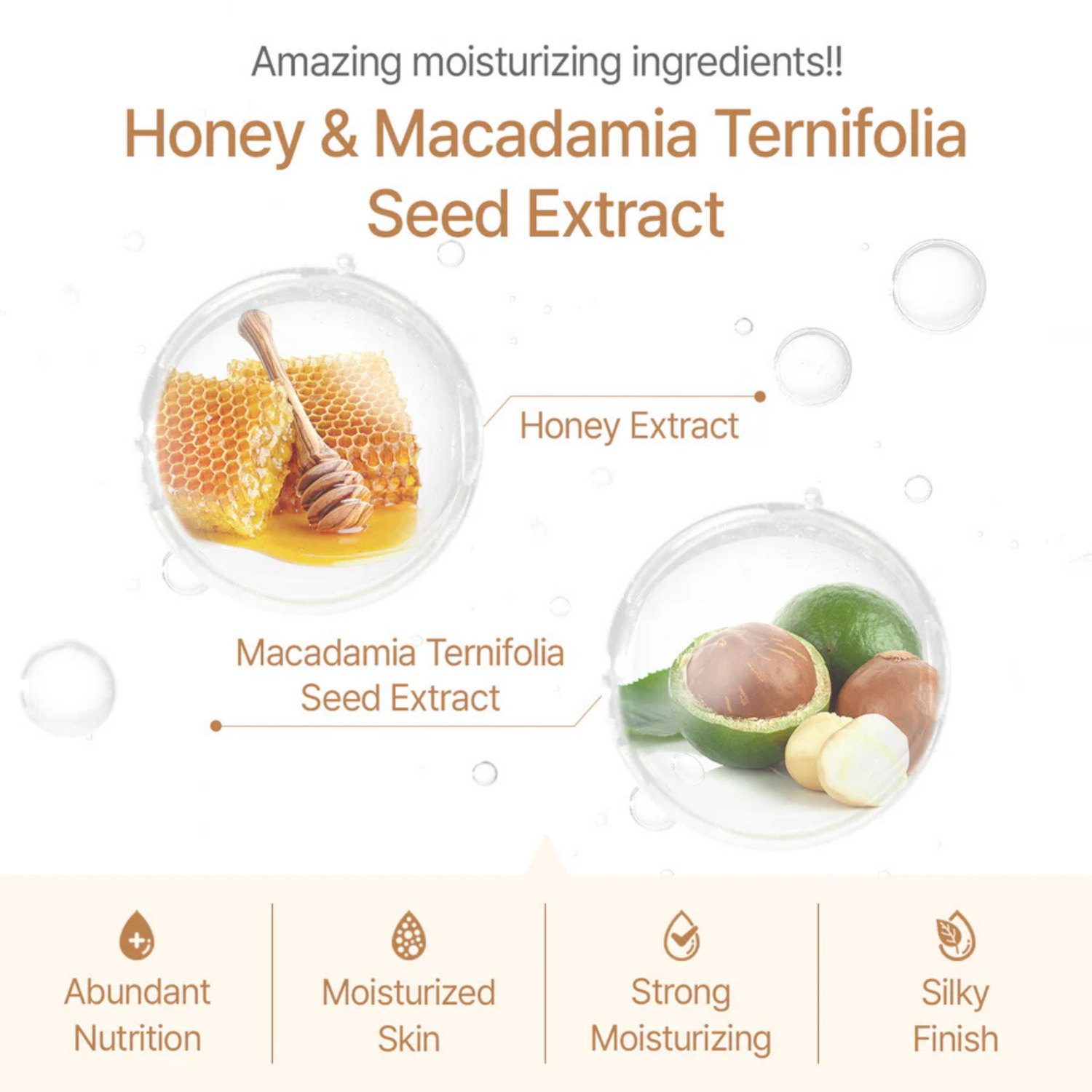 KUNDAL Honey &amp; Macadamia Pure Natural Moisturizing Refreshing Body Lotion Baby Powder 500ml