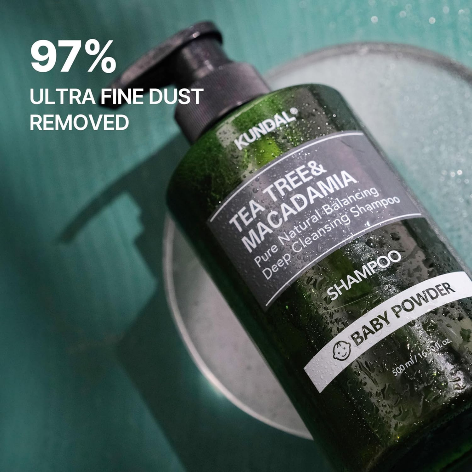 KUNDAL Tea Tree &amp; Macadamia Pure Natural Balancing Deep Cleansing Shampoo White Musk 500ml