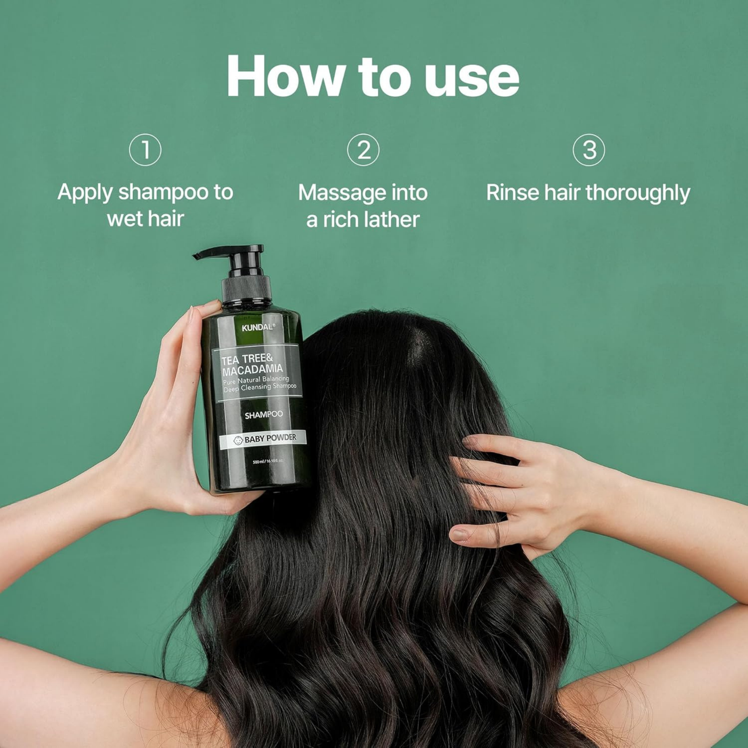 KUNDAL Tea Tree &amp; Macadamia Pure Natural Balancing Deep Cleansing Shampoo White Musk 500ml