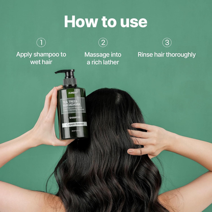 KUNDAL Tea Tree &amp; Macadamia Pure Natural Balancing Deep Cleansing Shampoo White Musk 500ml