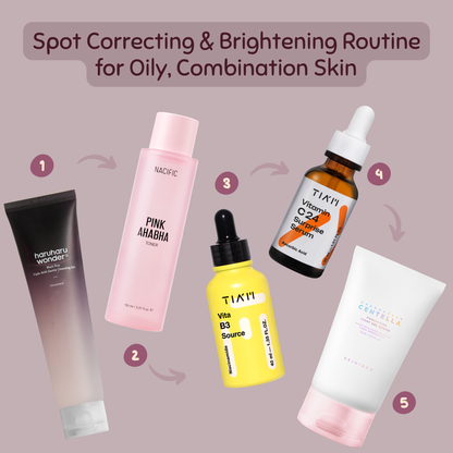 Spot Correcting &amp; Brightening Routine for Oily, Combination Skin