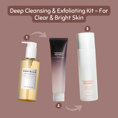 Deep Cleansing &amp; Exfoliating Kit – For Clear &amp; Bright Skin