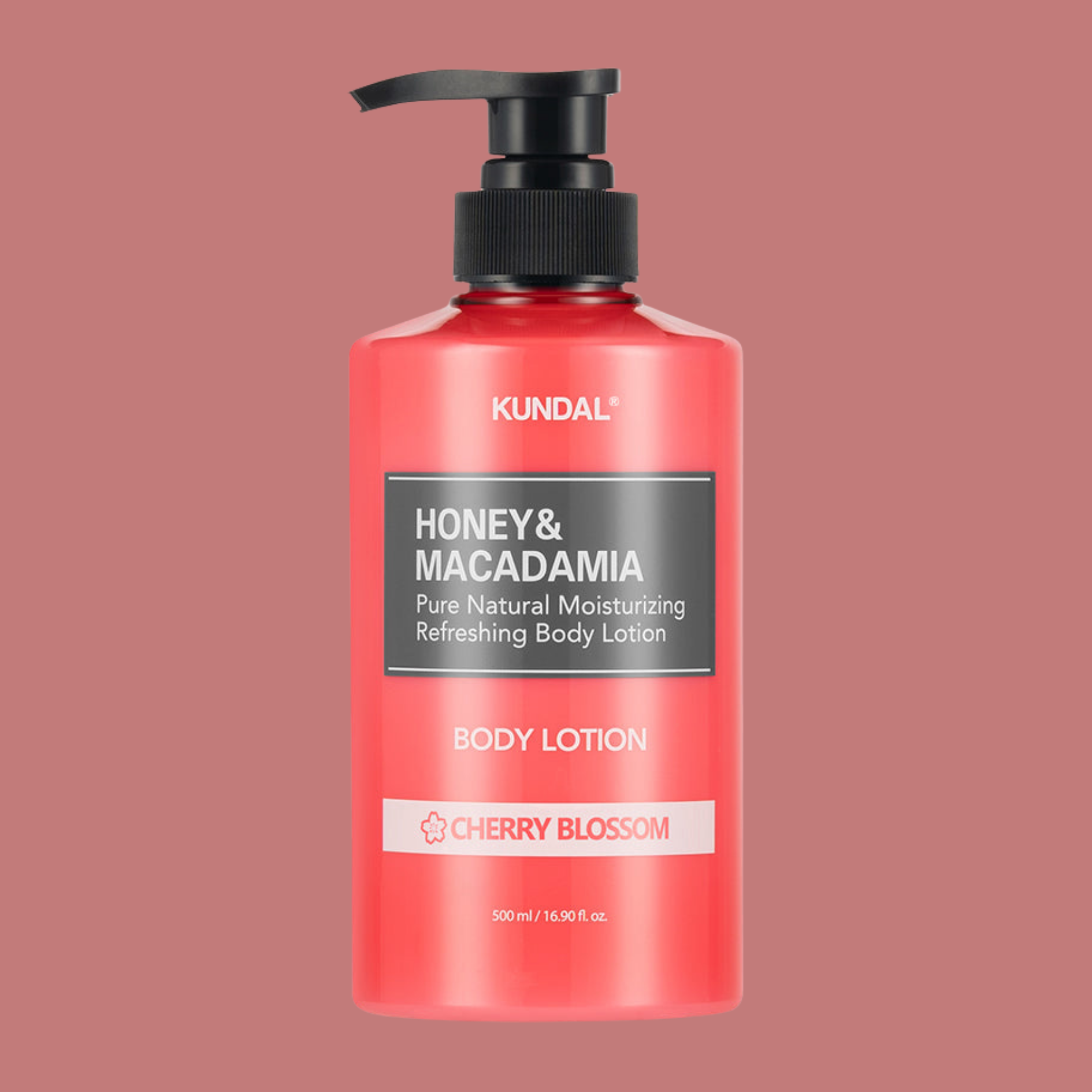 KUNDAL Honey &amp; Macadamia Pure Natural Moisturizing Refreshing Body Lotion Cherry Blossom 500ml