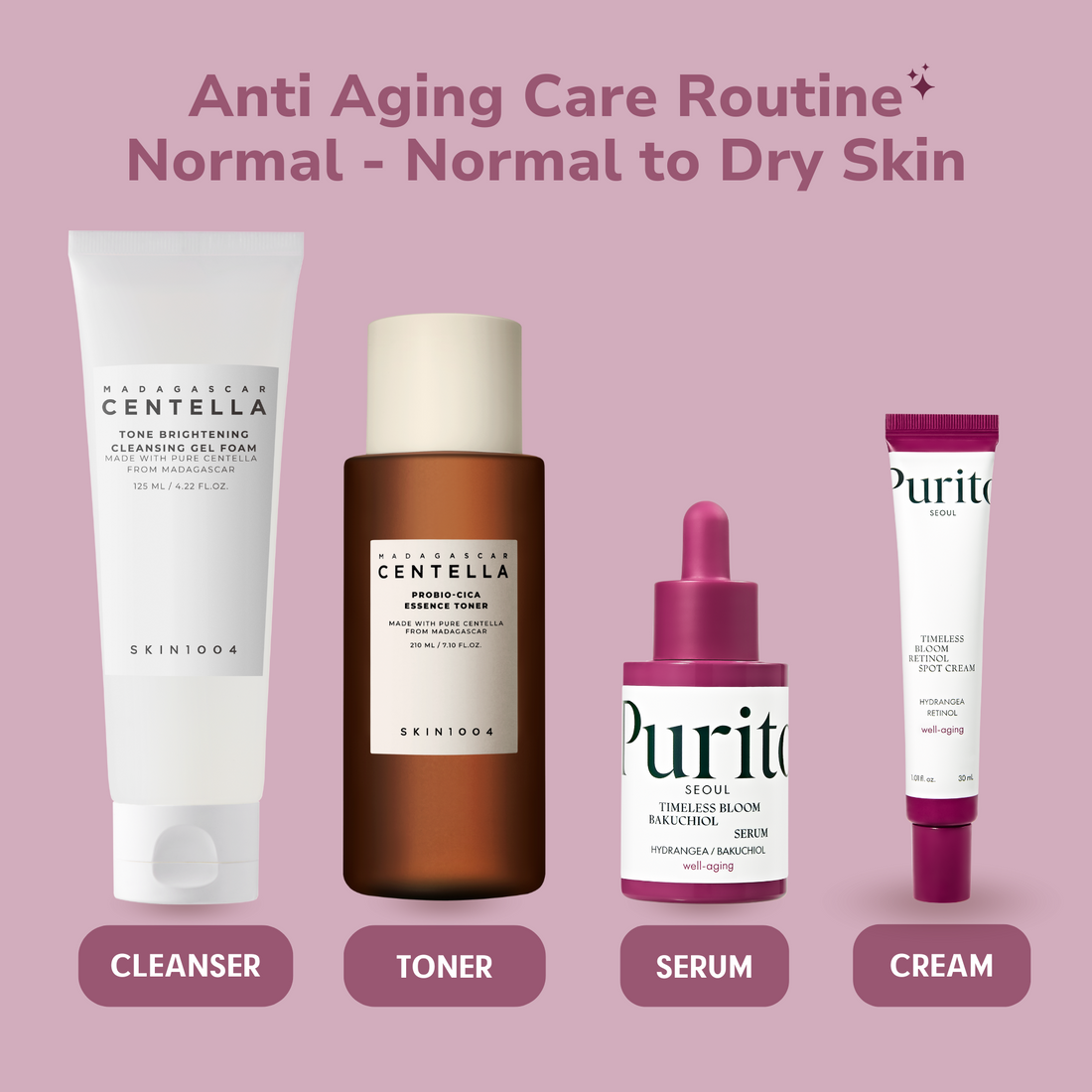 Anti Aging Care Routine for Normal - Normal to Dry Skin
