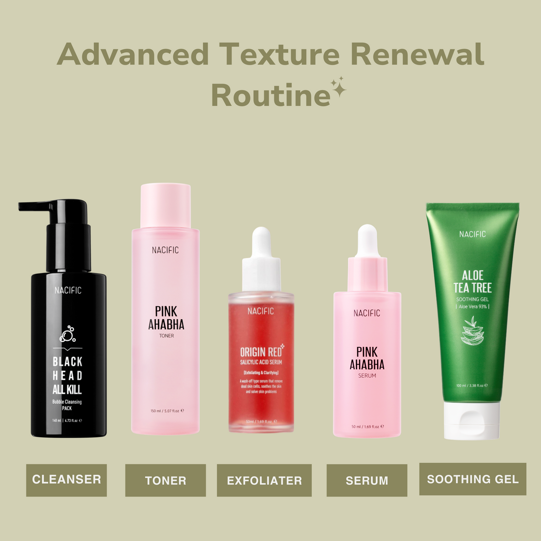 NACIFIC AHA BHA Advanced Texture Renewal Routine