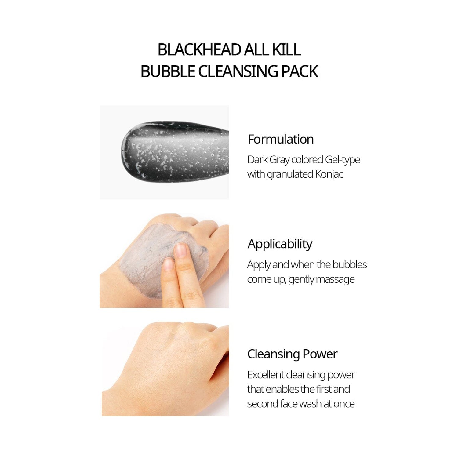 NACIFIC Blackhead All Kill Bubble Cleansing Pack 140ml - ORION XO Exclusive