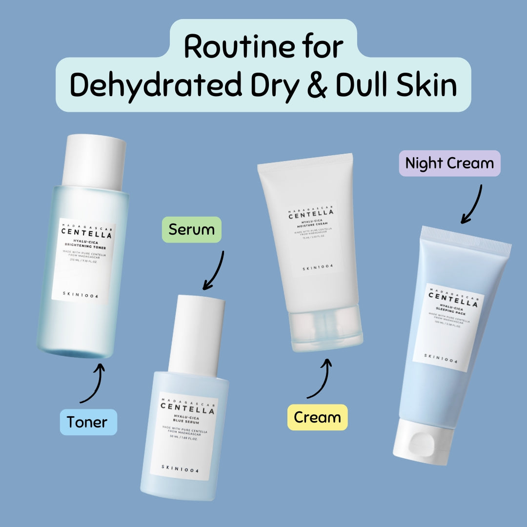 SKIN1004 Hyalu-Cica Routine for Dehydrated Dry and Dull Skin (With Sleeping Mask)