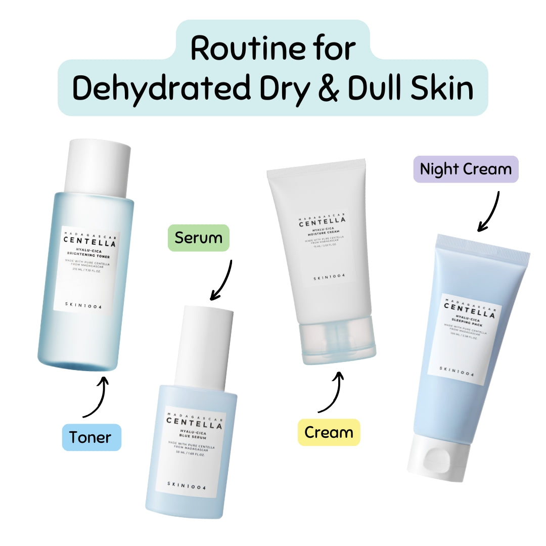 SKIN1004 Hyalu-Cica Routine for Dehydrated Dry and Dull Skin (With Sleeping Mask)