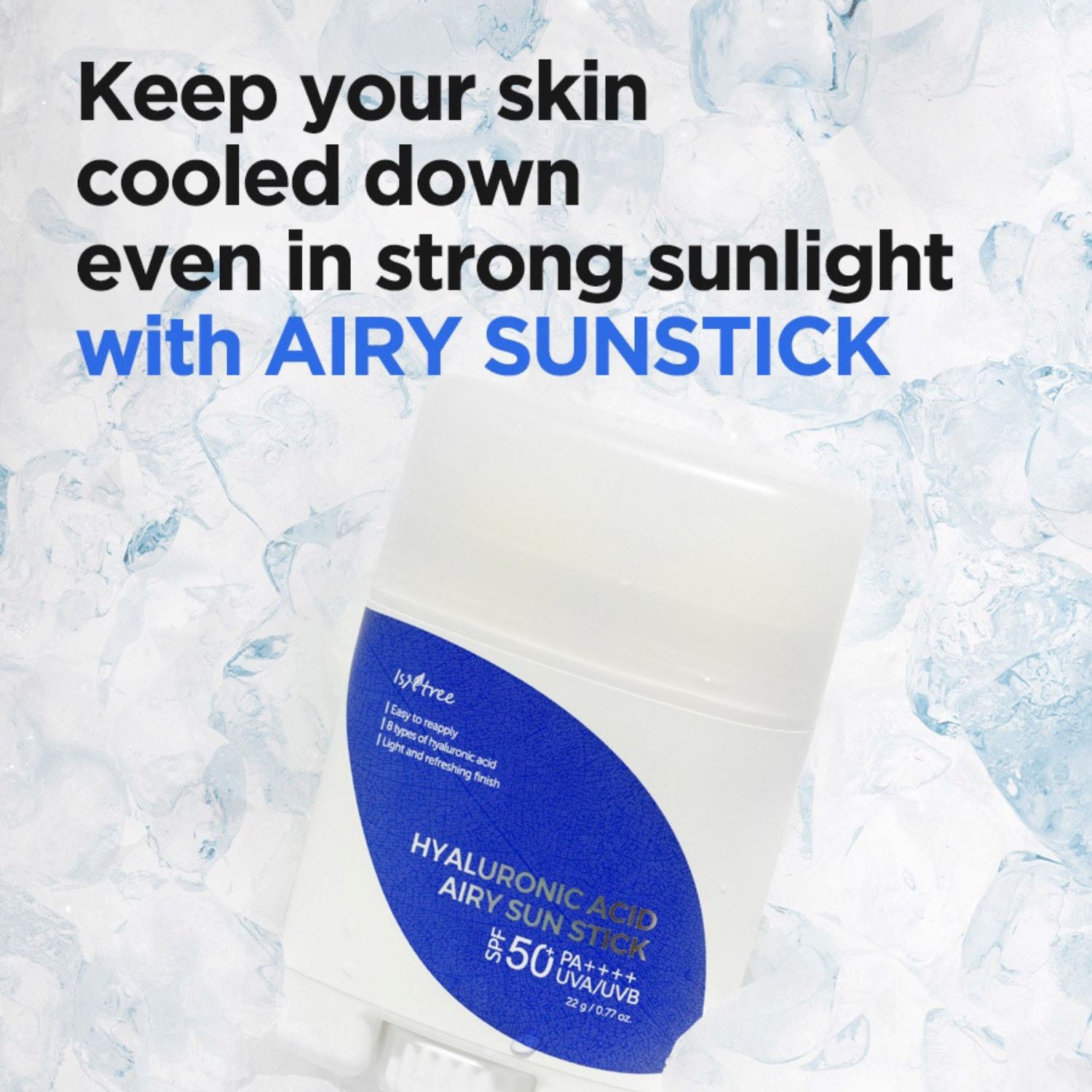 Isntree Hyaluronic Acid Airy Sun Stick SPF 50+ PA+++ 22g Skin Care ISNTREE ORION XO Sri Lanka