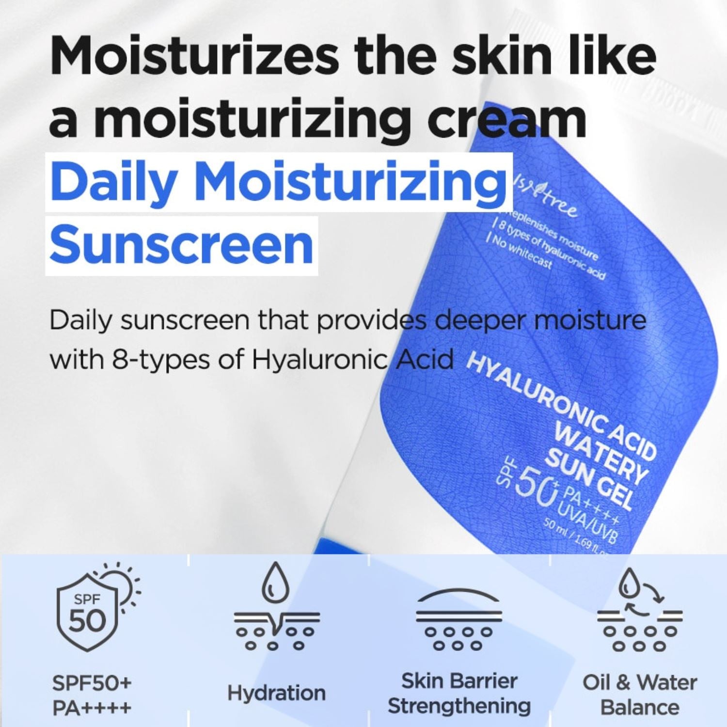 Isntree Hyaluronic Acid Watery Sun Gel SPF 50+ PA++++ 50ml Skin Care ISNTREE ORION XO Sri Lanka