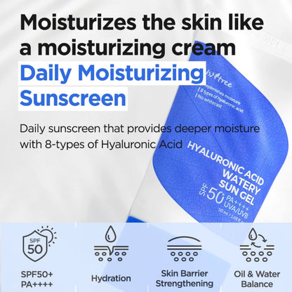 Isntree Hyaluronic Acid Watery Sun Gel SPF 50+ PA++++ 50ml Skin Care ISNTREE ORION XO Sri Lanka