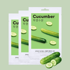 MISSHA Airy Fit Sheet Mask Cucumber (Pack of 3) Missha Skin Care