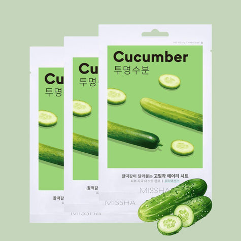 MISSHA Airy Fit Sheet Mask Cucumber (Pack of 3) Missha Skin Care