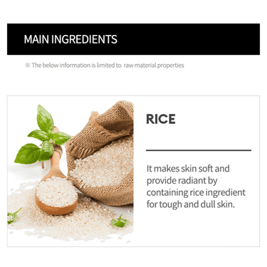 MISSHA Airy Fit Sheet Mask Rice (1EA) Missha Skin Care