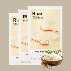 MISSHA Airy Fit Sheet Mask Rice (Pack of 3) Missha Skin Care