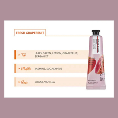 MISSHA Dare Body Hand Cream Fresh Grapefruit 30ml Missha Body Care