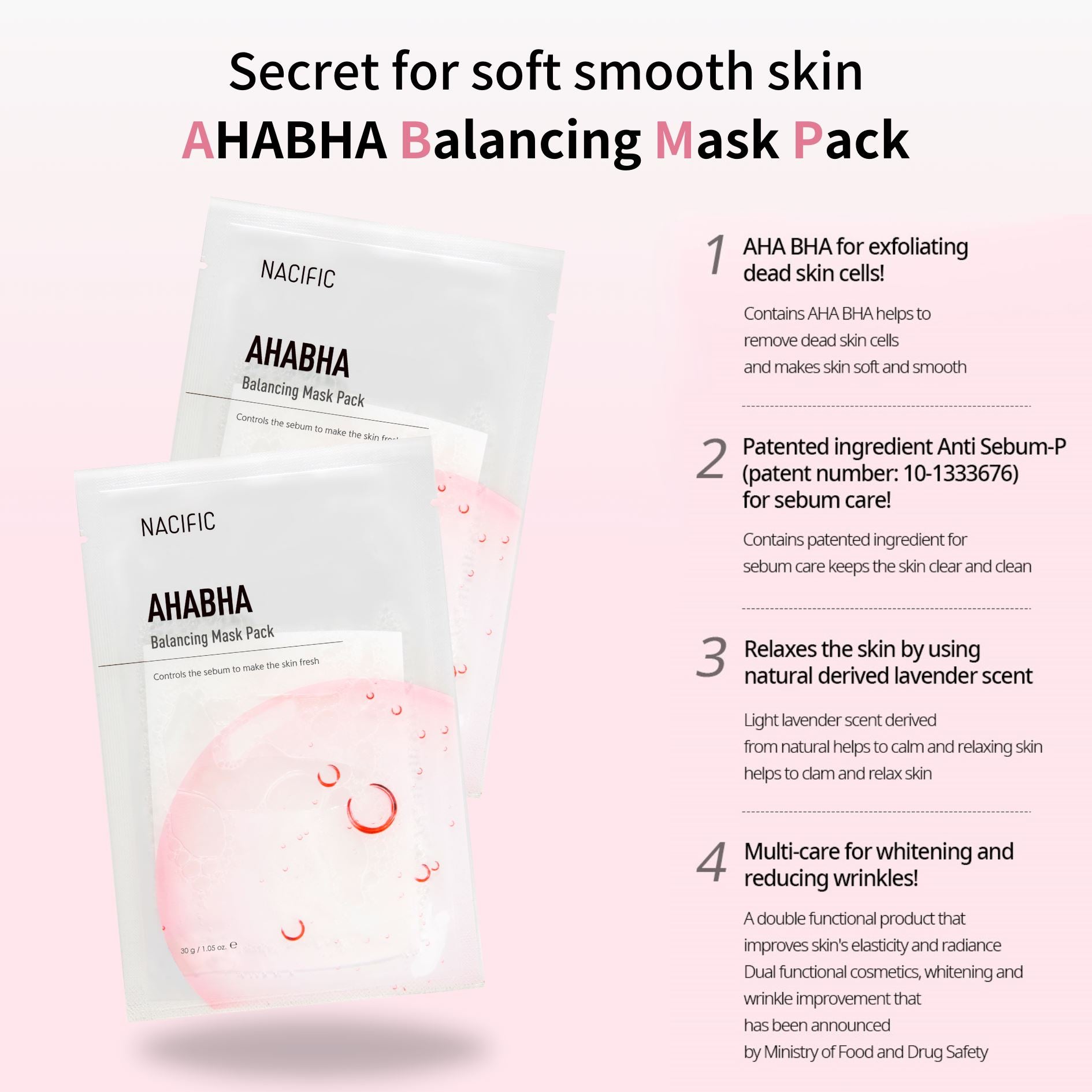 Nacific AHA BHA Balancing Mask (1ea) Skin Care Nacific ORION XO Sri Lanka