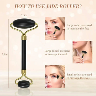 NEWGO Jade Facial Roller - Black ORION XO Self-Care