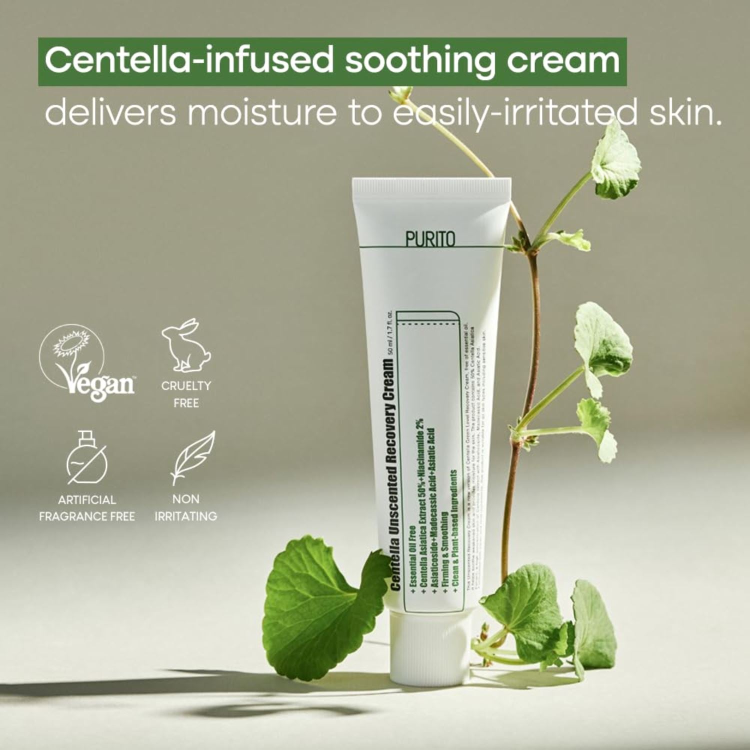 PURITO Centella Unscented Recovery Cream 50ml Skin Care PURITO ORION XO Sri Lanka
