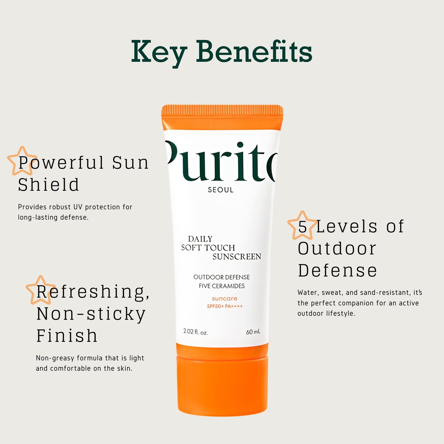 PURITO SEOUL Daily Soft Touch Sunscreen SPF50+ PA++++ 60ml Skin Care PURITO ORION XO Sri Lanka