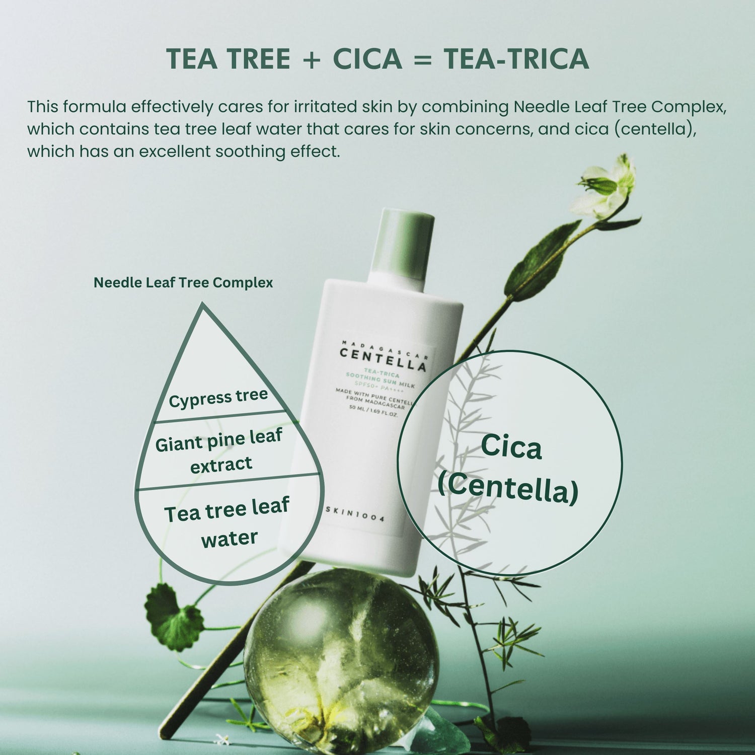 SKIN1004 Madagascar Centella Tea-Trica Soothing Sun Milk SPF50+ PA++++ 1.5ml (Pouch Sample) Skin Care SKIN1004 ORION XO Sri Lanka