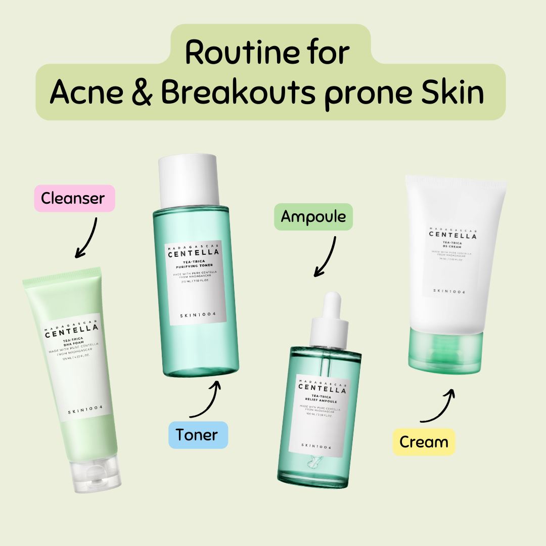 SKIN1004 Routine for Severe or Mild Acne and Breakouts Prone Skin ...